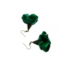 Cercei Handmade din Piele Naturala Verde Emy - readytowear.ro