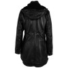 Geaca Lunga de Piele Dama Mauritius Neagra GWAnnely - readytowear.ro