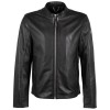 Geaca de Piele Barbati Mauritius Silver Neagra MSMKjell - readytowear.ro