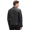 Geaca de Piele Barbati Mauritius Silver Neagra MSMLeevi - readytowear.ro