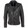 Geaca de Piele Barbati Gipsy Negru Antic G2MAilo SF LTAV - readytowear.ro