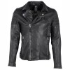 Geaca de Piele Barbati Gipsy Neagra G2MBaryl SF LAVE - readytowear.ro