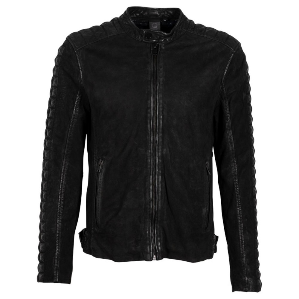 Geaca de Piele Barbati Gipsy Neagra G2MMalak - readytowear.ro