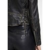 Geaca de Piele Dama Gipsy Negru Antic G2WDovea - readytowear.ro