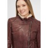 Geaca de Iarna din Piele Dama Gipsy Bordo GWJenja - readytowear.ro