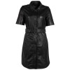 Rochie de Piele Dama Gipsy Neagra GWLousha - readytowear.ro