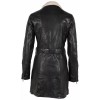 Geaca Lunga de Iarna din Piele Dama Gipsy Neagra GWTamala - readytowear.ro