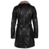 Geaca Lunga de Iarna din Piele Dama Gipsy Neagra GWTamina - readytowear.ro