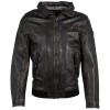 Geaca de Piele Barbati Gipsy Negru Antic Getro - readytowear.ro