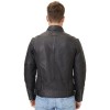 Geaca de Piele Barbati Mauritius Silver Neagra MMElio - readytowear.ro