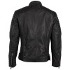 Geaca de Piele Barbati Mauritius Silver Neagra MMElio - readytowear.ro