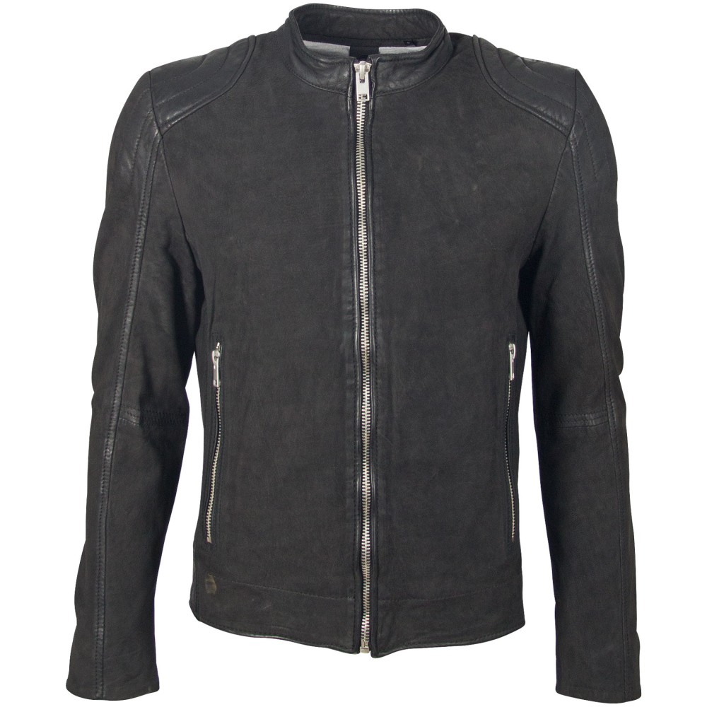 Geaca de Piele Barbati Gipsy Neagra G2BKryn SF LCOUNTV - readytowear.ro