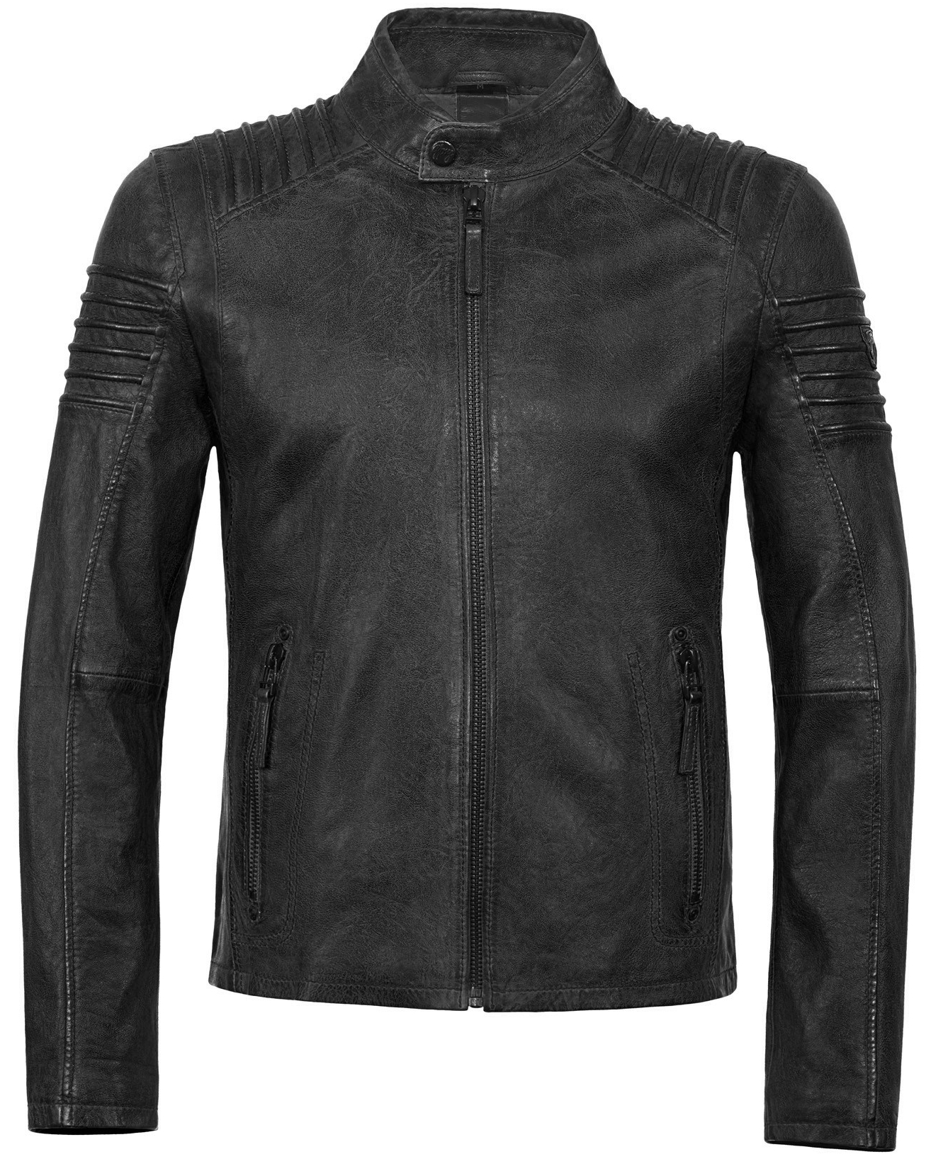 Geaca de Piele Naturala Barbati Gipsy Neagra Copper W16 SF LVW